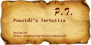 Posztós Tertullia névjegykártya